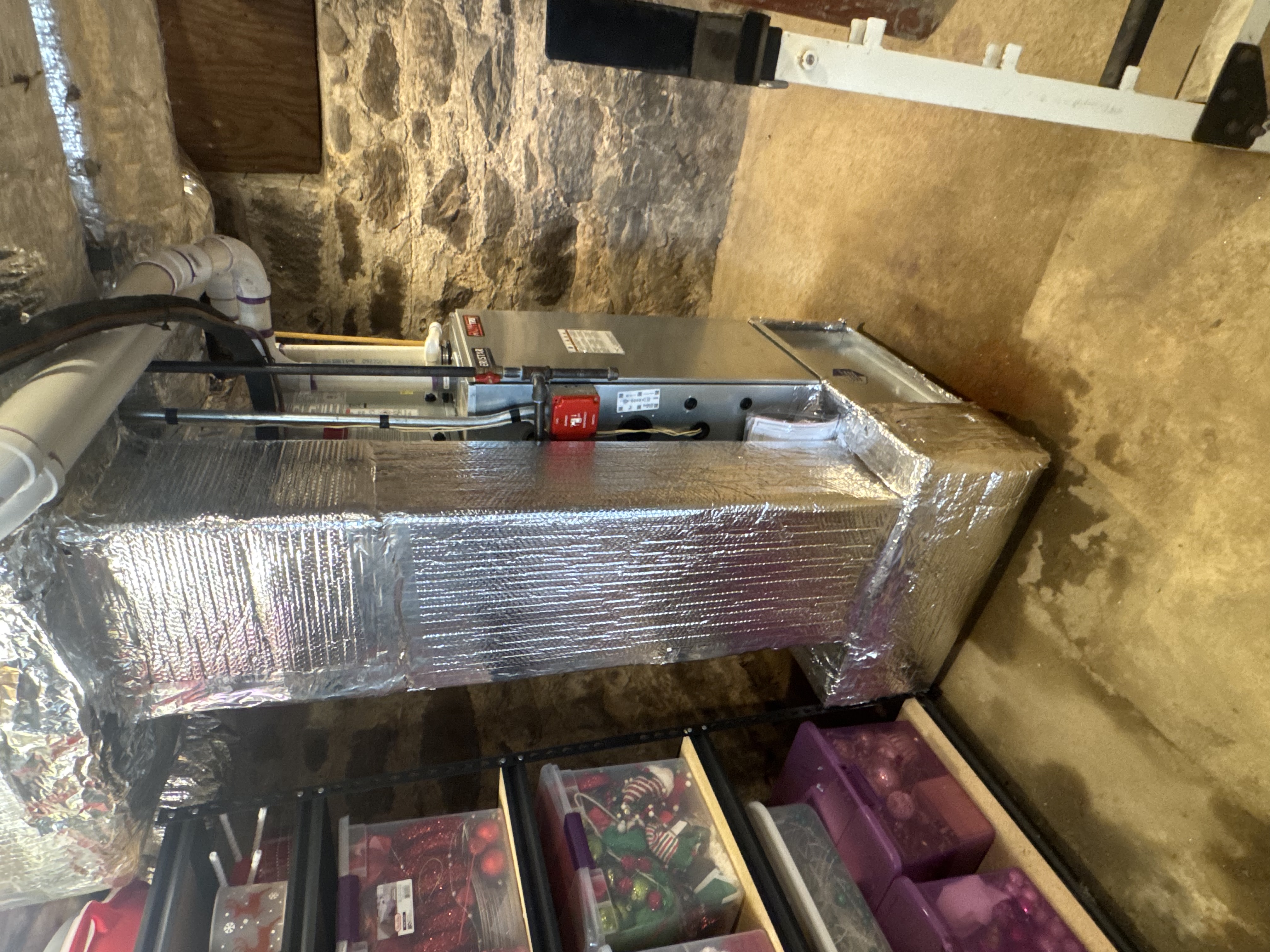 Commercial VRF system and ductwork installed by Neftco Mechanical