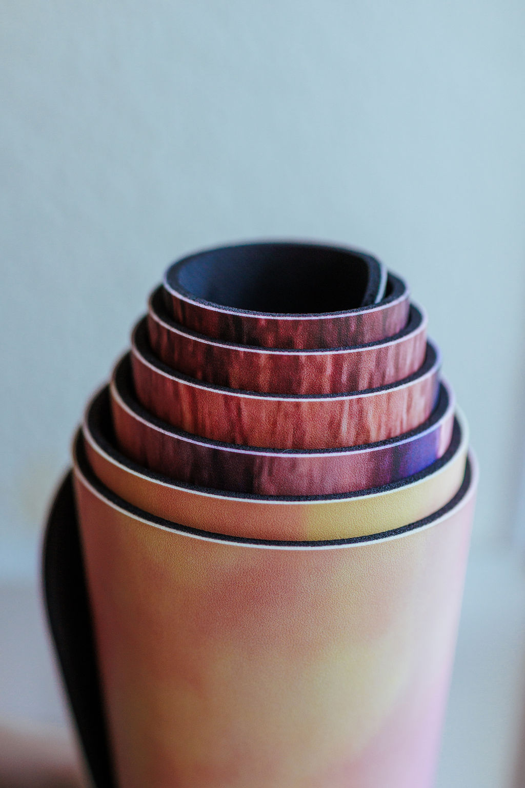 Pilates Mat - Pink Sunset Waves