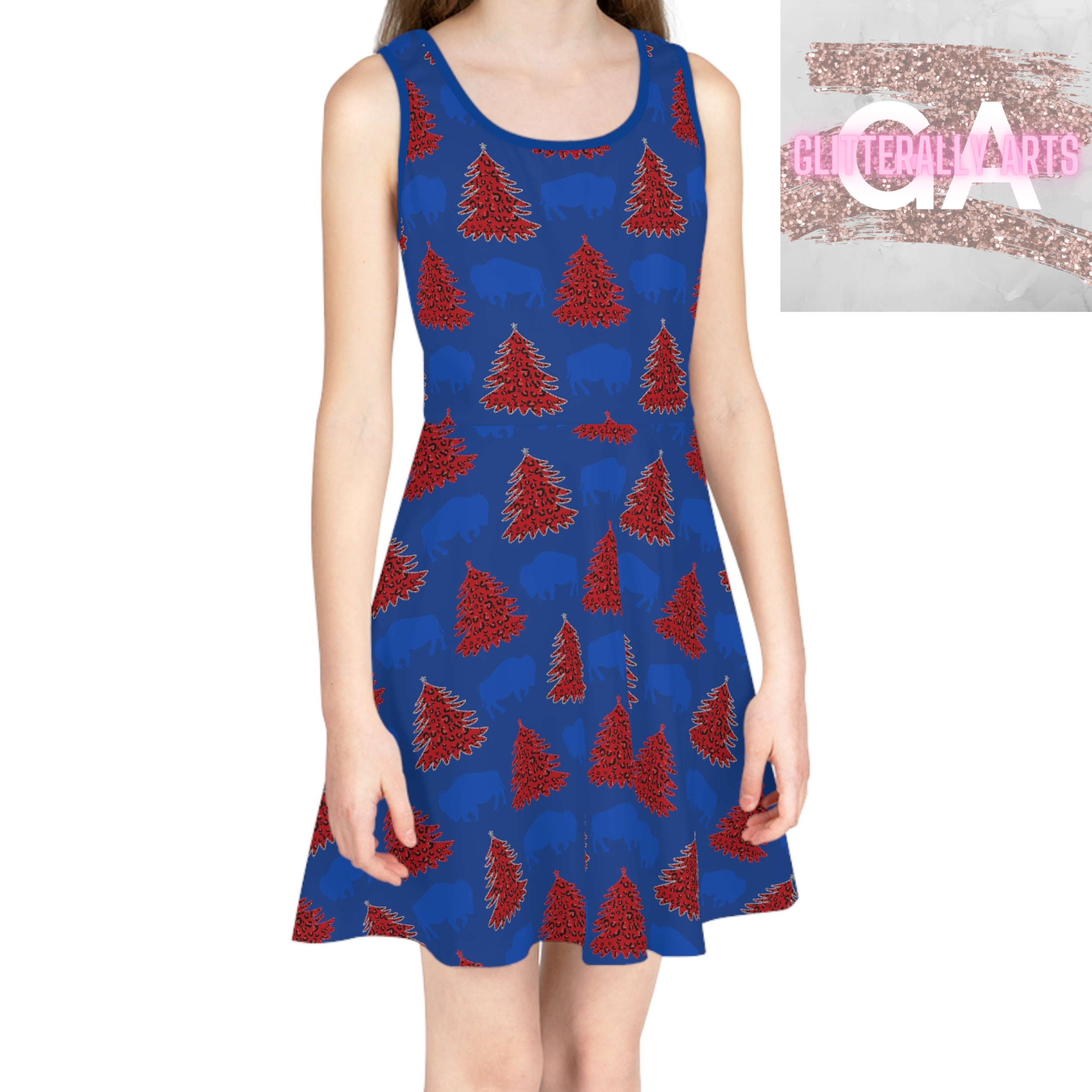 Buffalo Christmas || Buffalo NY || Girls' Sleeveless Sundress (aop)