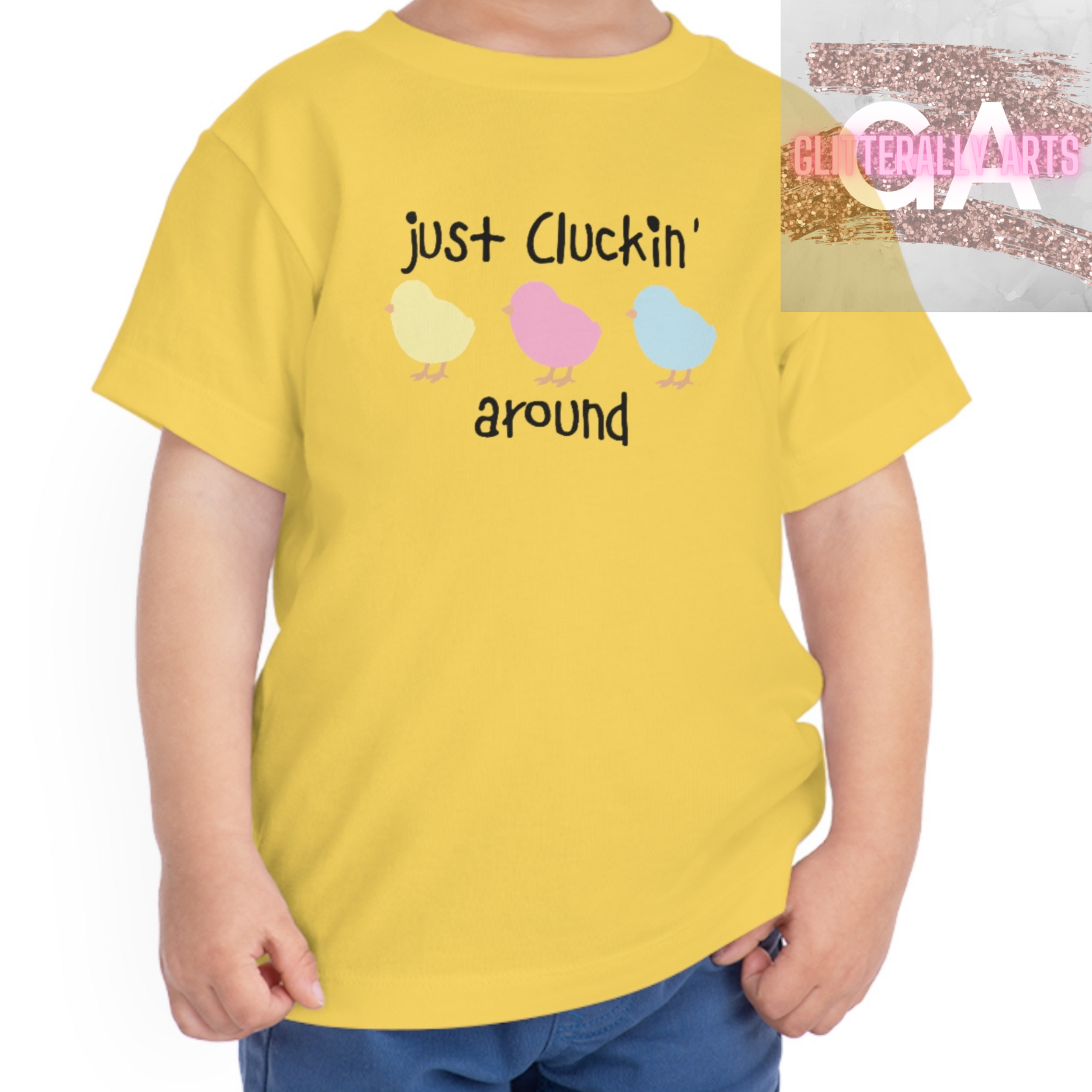 Just Cluckin' Around || Easter shirt || Toddler Short Sleeve Tee
