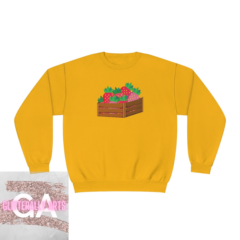 Thumbnail: Strawberries Crate || Fruit Stand || Unisex NuBlend® Crewneck Sweatshirt