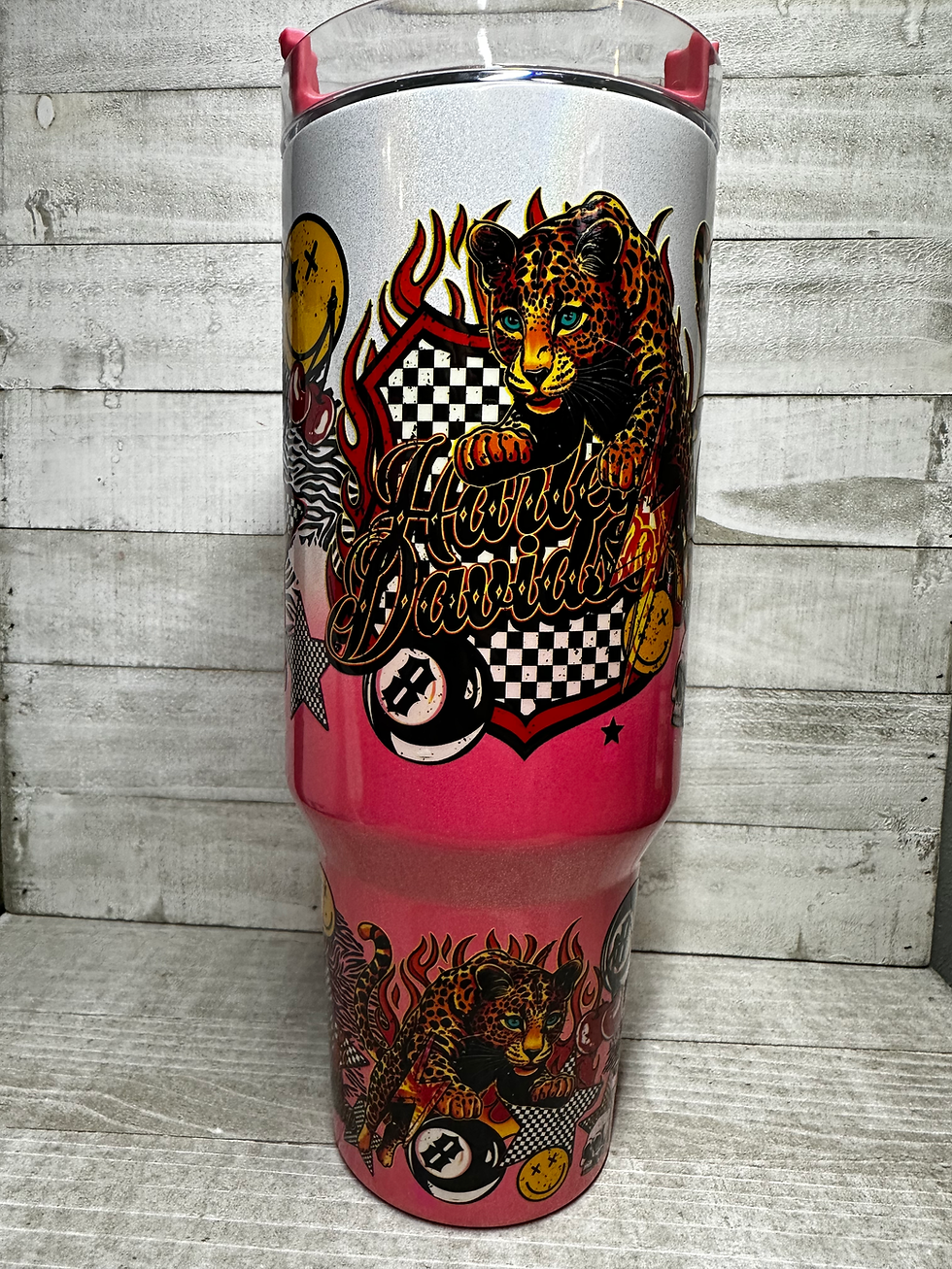 Thumbnail: Harley Cheetah || Cute Spooky || 40 oz Tumbler