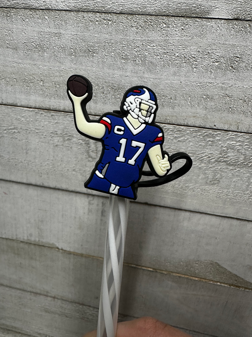 Thumbnail: Buffalo Team Straw Topper || Football LAX Hockey || Tumbler Straw