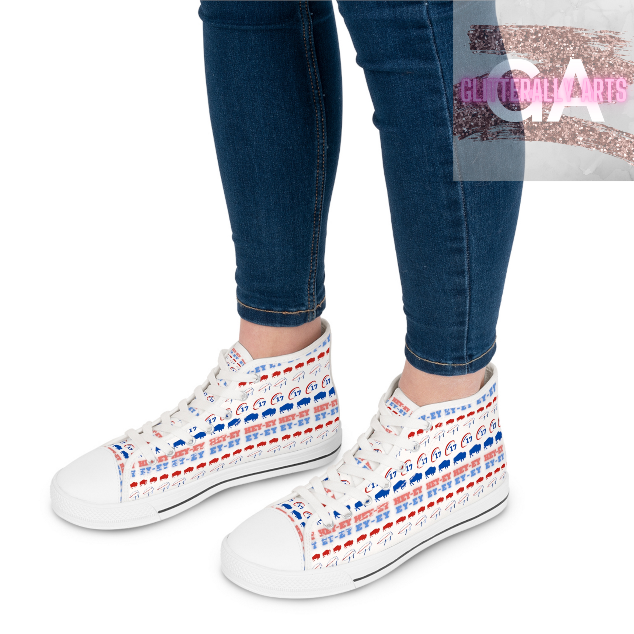Buffalo Allen Football || Buffalo NY || Women's High Top Sneakers