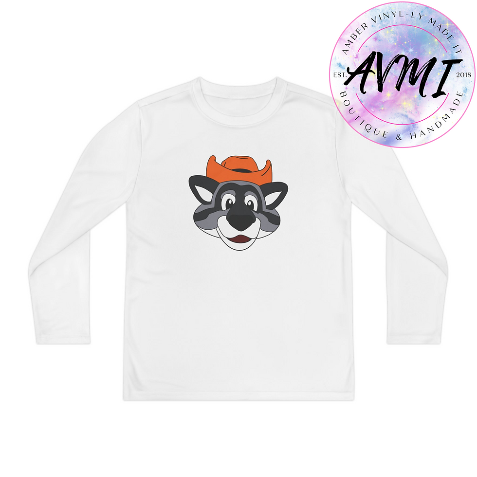 Thumbnail: Rax Mascot || Buffalo LAX Apparel || Youth Long Sleeve Competitor Tee