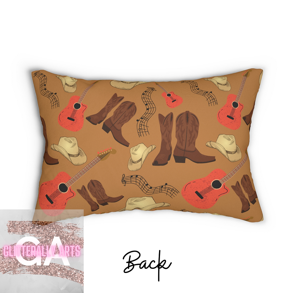 Thumbnail: Country Music || New Home Gift || Spun Polyester Lumbar Pillow