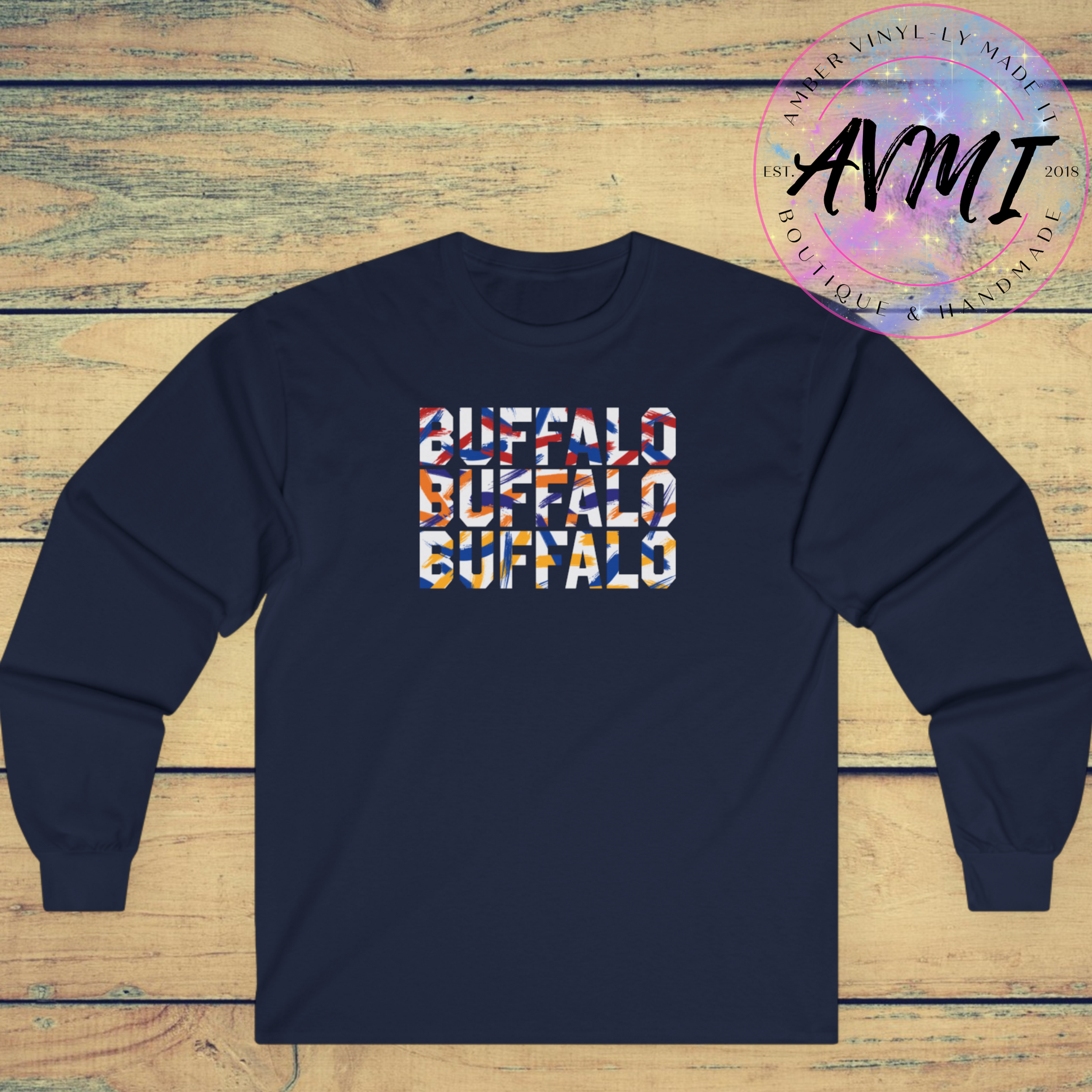 Buffalo Teams Paint || Buff Apparel || Ultra Cotton Long Sleeve Tee