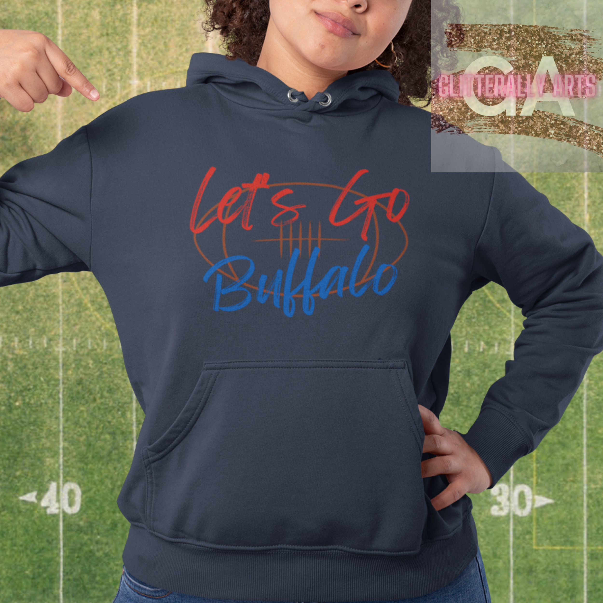 Let's Go Buffalo || Football Apparel || Unisex Heavy Blend Hooded Sweatshirt