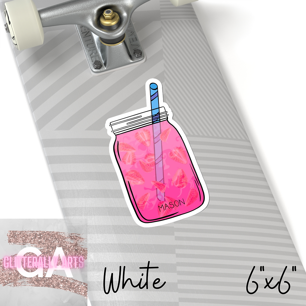 Thumbnail: Strawberry Mason || Summer Girly Gift || Kiss-Cut Stickers