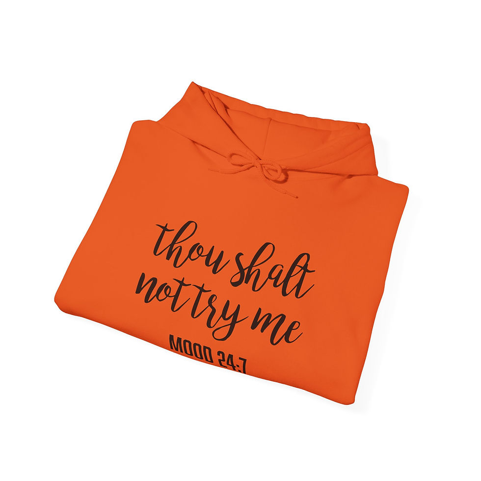 Thumbnail: Thou Shalt Not Try Me || Hoodie || Unisex Heavy Blend Hooded Sweatshirt