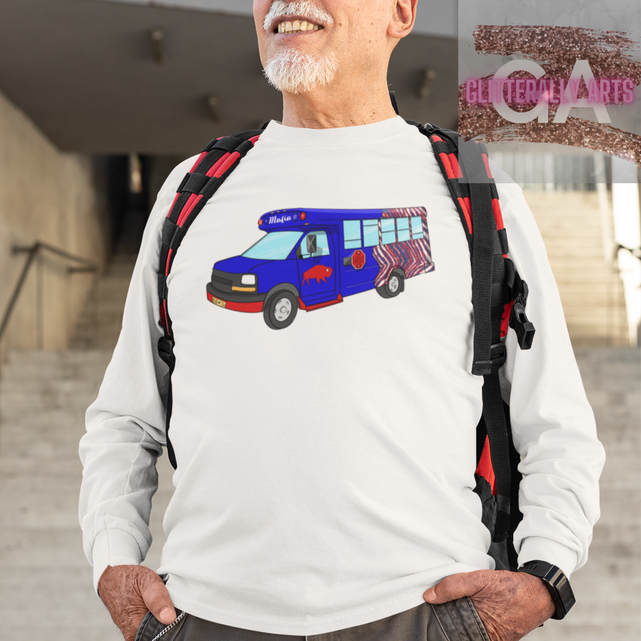 Mafia Football Bus || Buffalo Apparel || Ultra Cotton Long Sleeve Tee