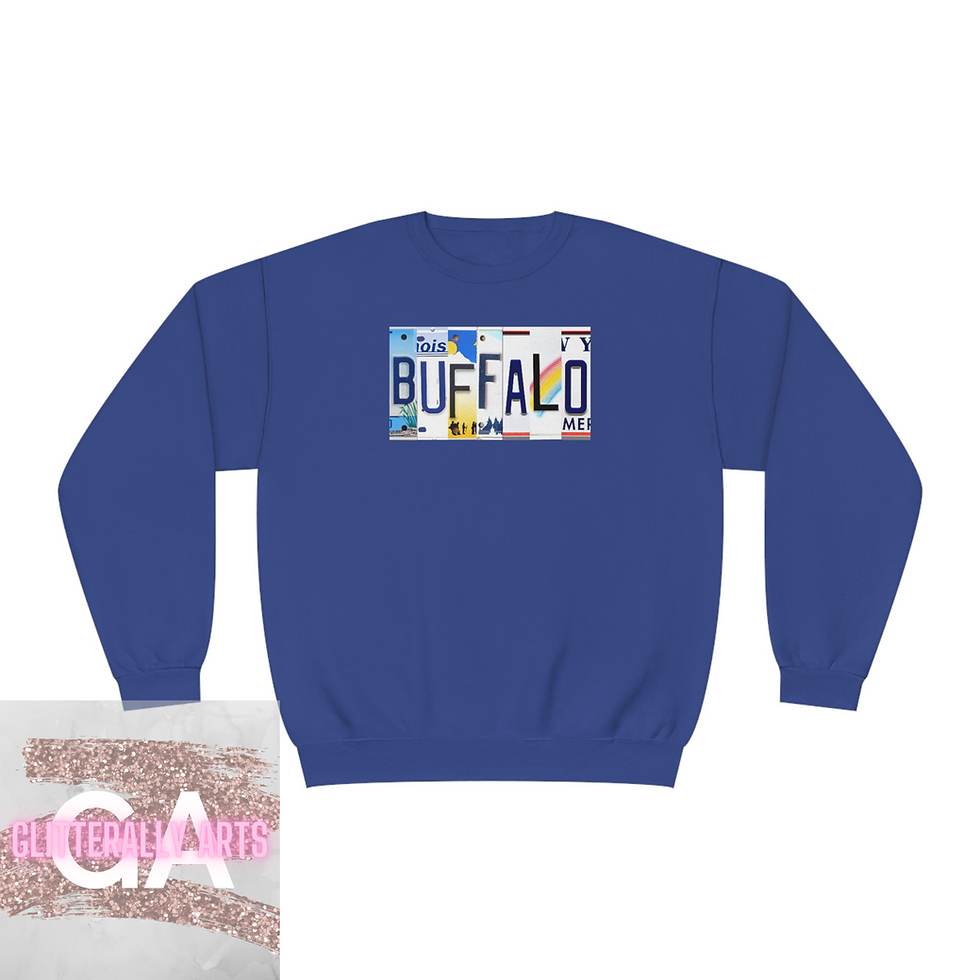 Thumbnail: Buffalo License Plate || Buffalo Apparel || Unisex NuBlend® Crewneck Sweatshirt