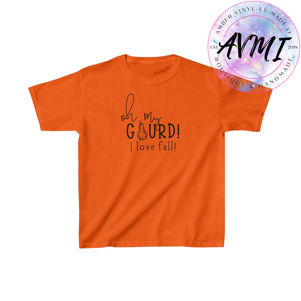 Thumbnail: Oh My Gourd || Fall Tshirt || Kids Heavy Cotton Tee
