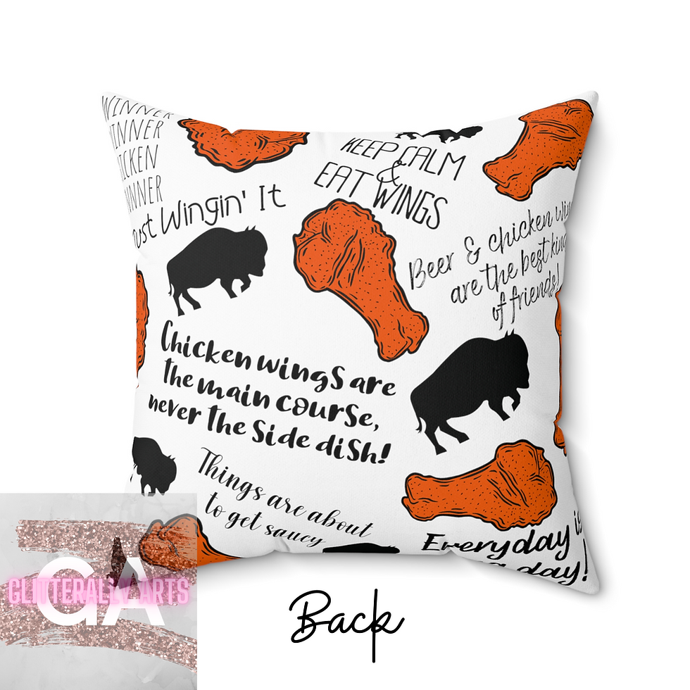 Thumbnail: Buffalo Chicken Wing Quotes || New Home Gift || Spun Polyester Square Pillow