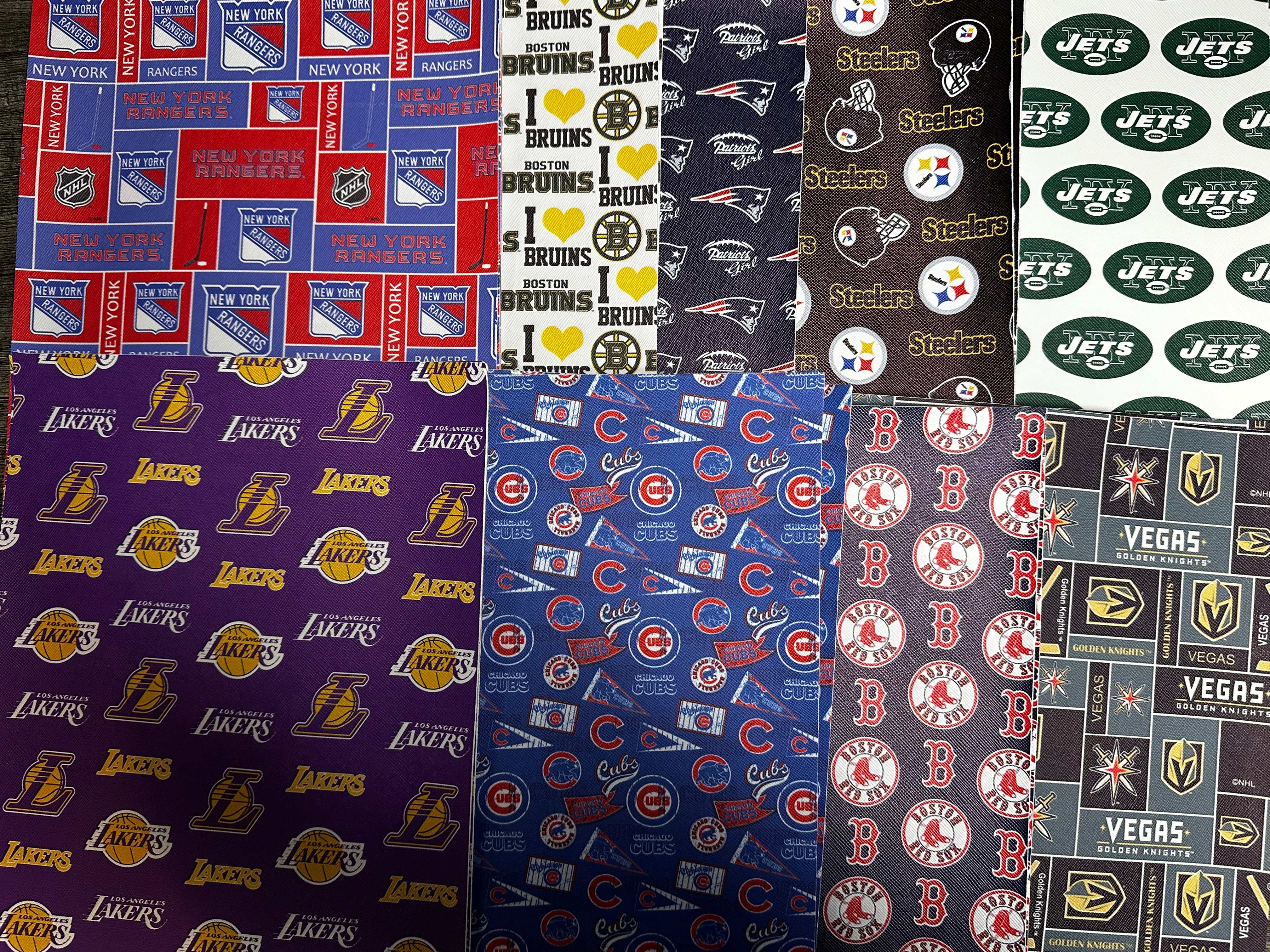 Sports Design Sheets || Thick Faux Leather || DIY || DESTASH