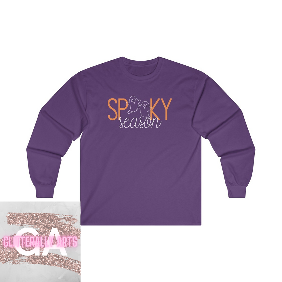 Thumbnail: Spooky Season || Ghost Halloween apparel Tshirt || Ultra Cotton Long Sleeve Tee