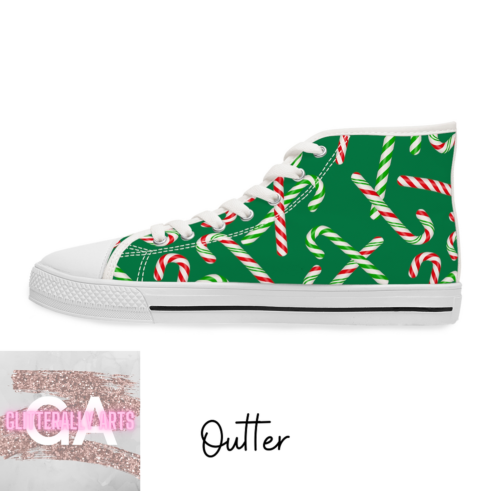 Thumbnail: Candy Canes || Christmas Shoes || Women's High Top Sneakers
