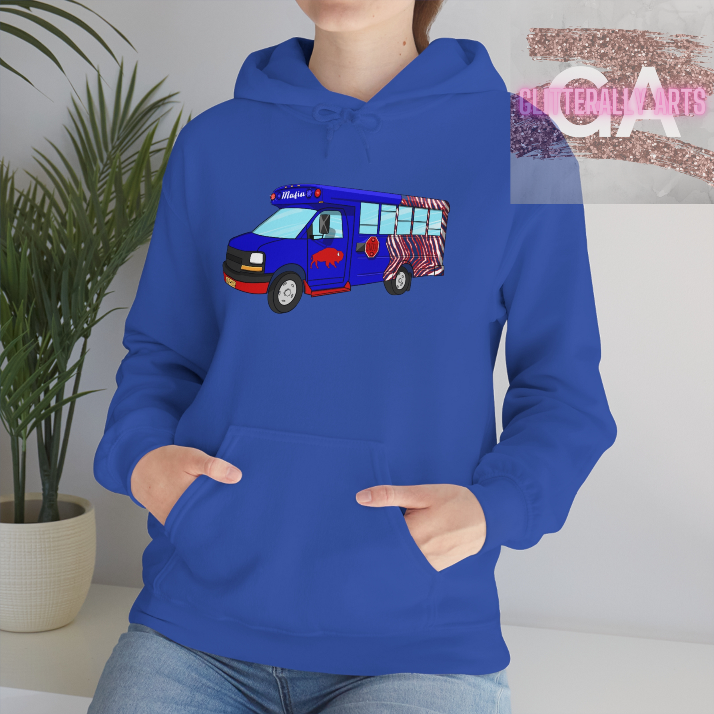 Mafia Football Bus || Buffalo Apparel || Unisex Heavy Blend Hooded Sweatshirt