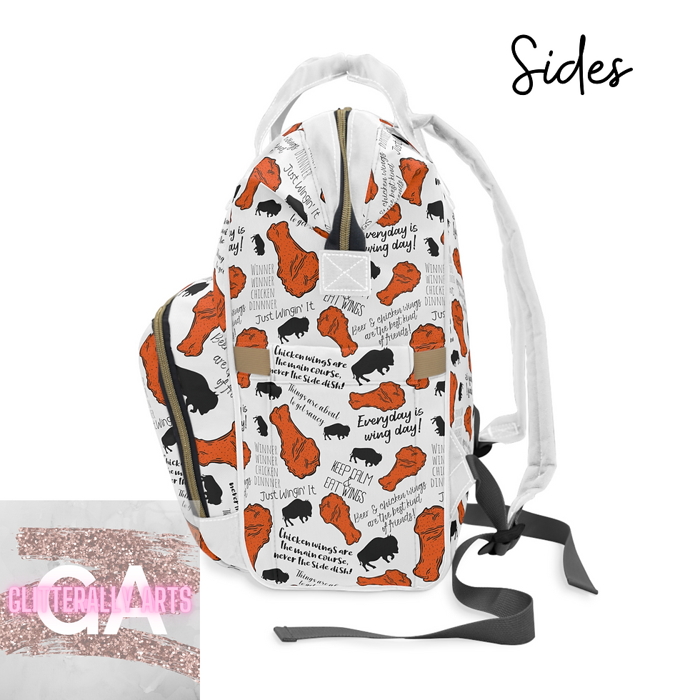 Thumbnail: Chicken Wing Quotes || Buffalo Baby Bag || Multifunctional Diaper Backpack