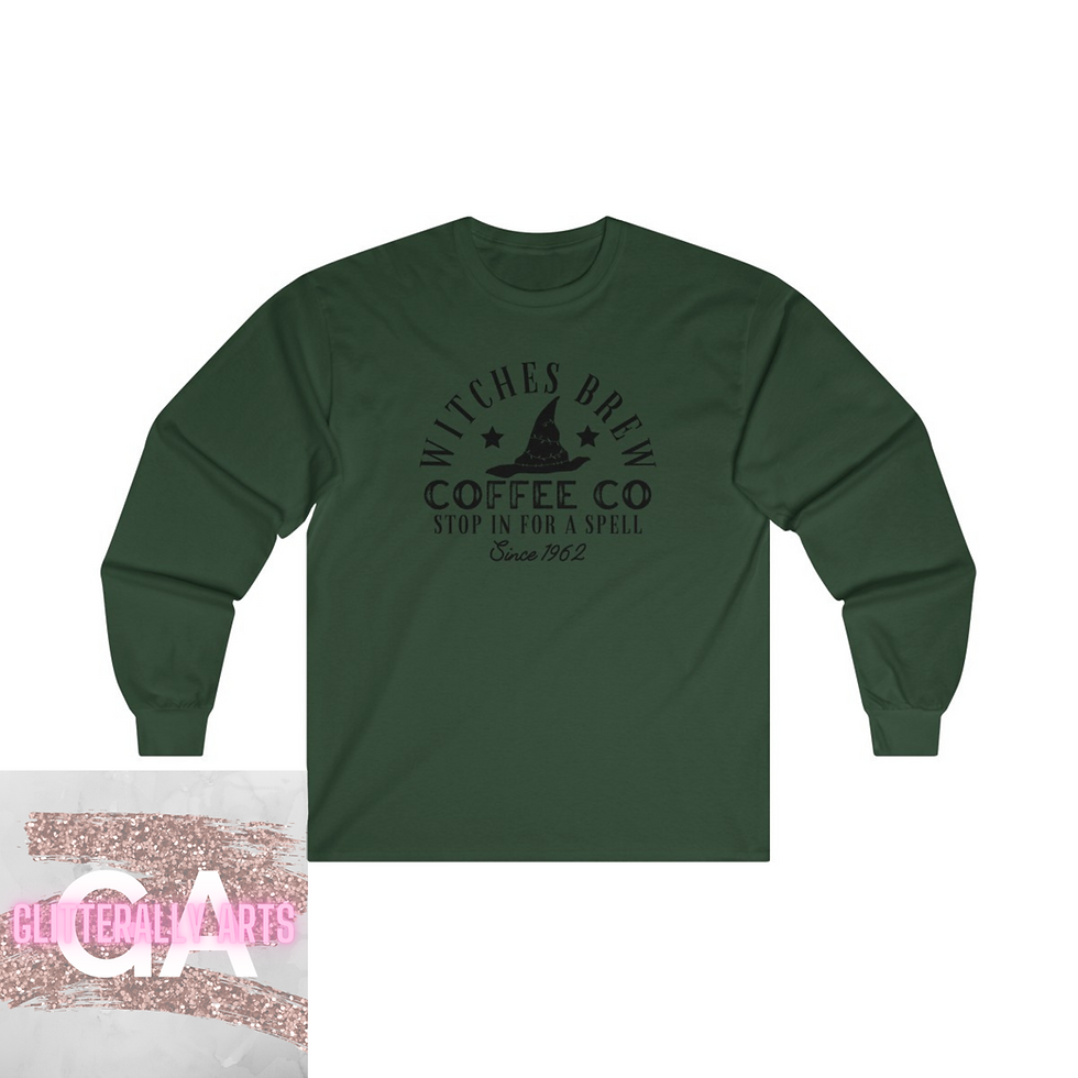 Thumbnail: Witches Brew || Fall Coffee Shirt || Ultra Cotton Long Sleeve Tee
