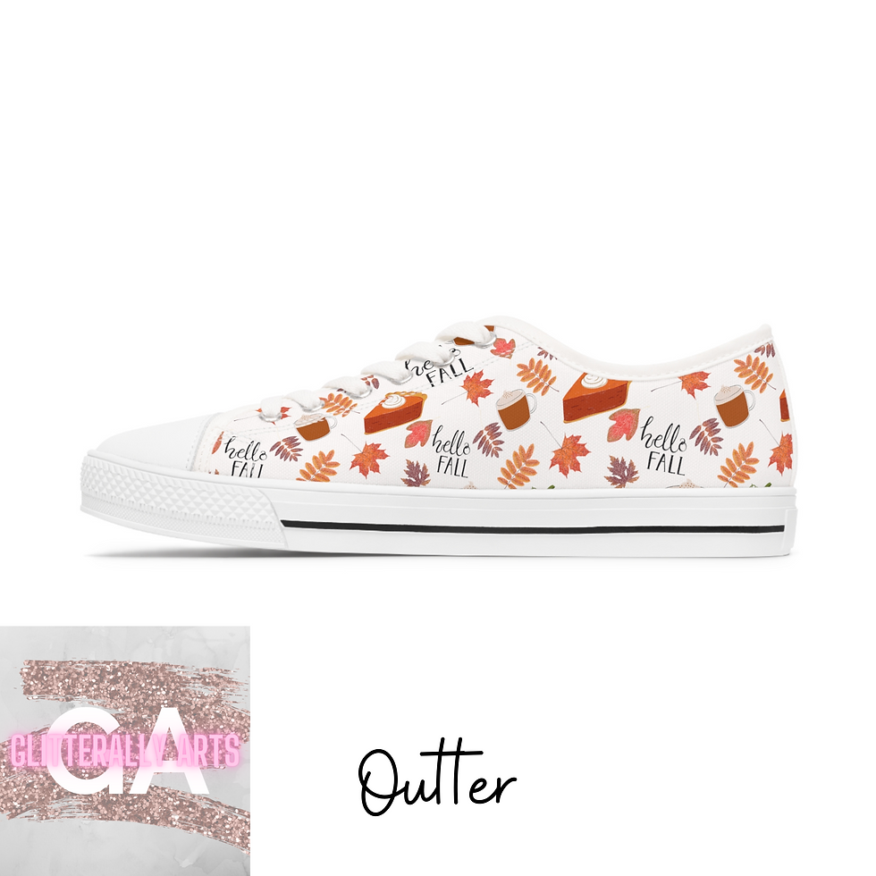 Thumbnail: Fall Ya'll || Pumpkin Spice || Women's Low Top Sneakers