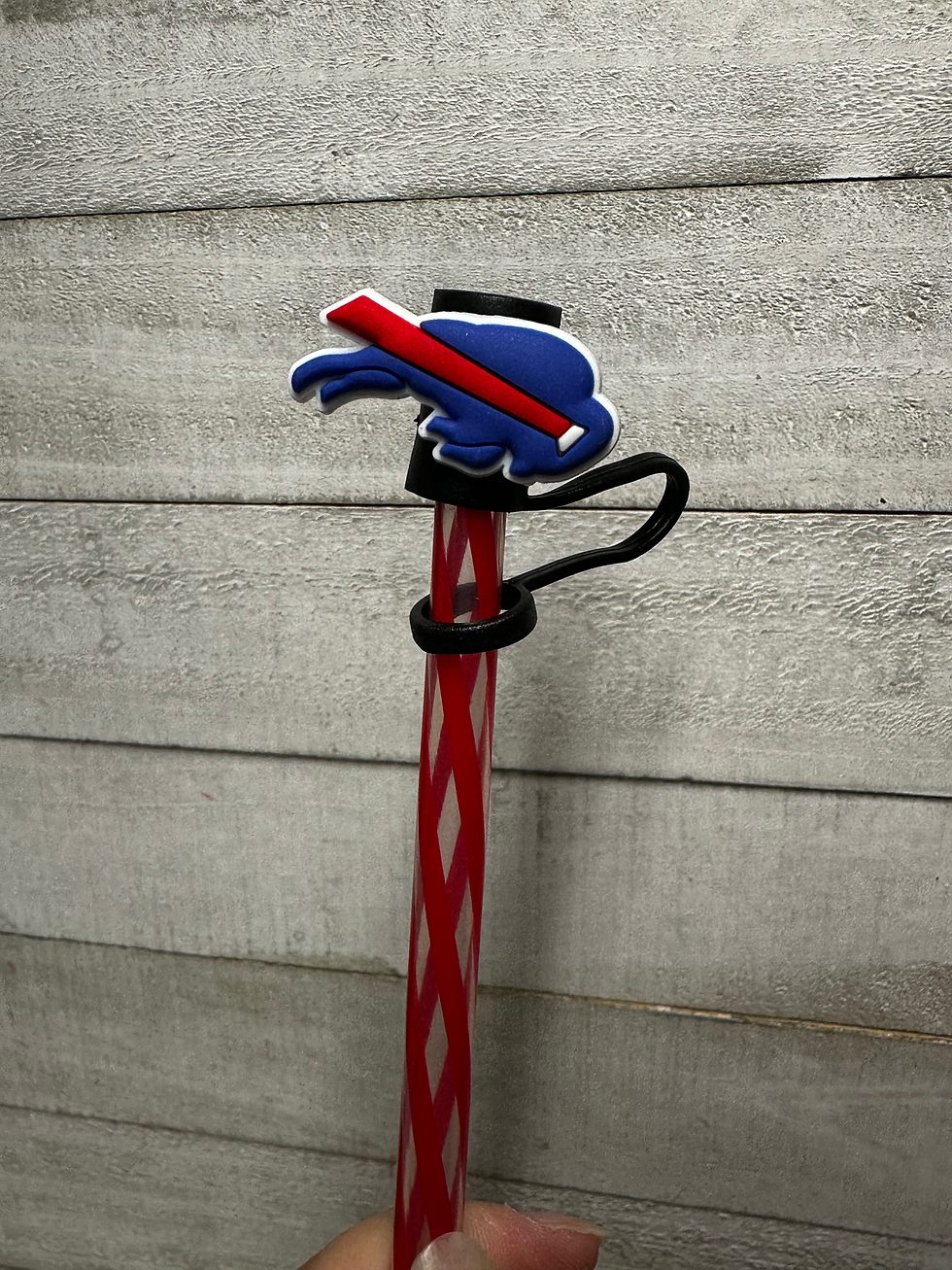 Thumbnail: Buffalo Team Straw Topper || Football LAX Hockey || Tumbler Straw