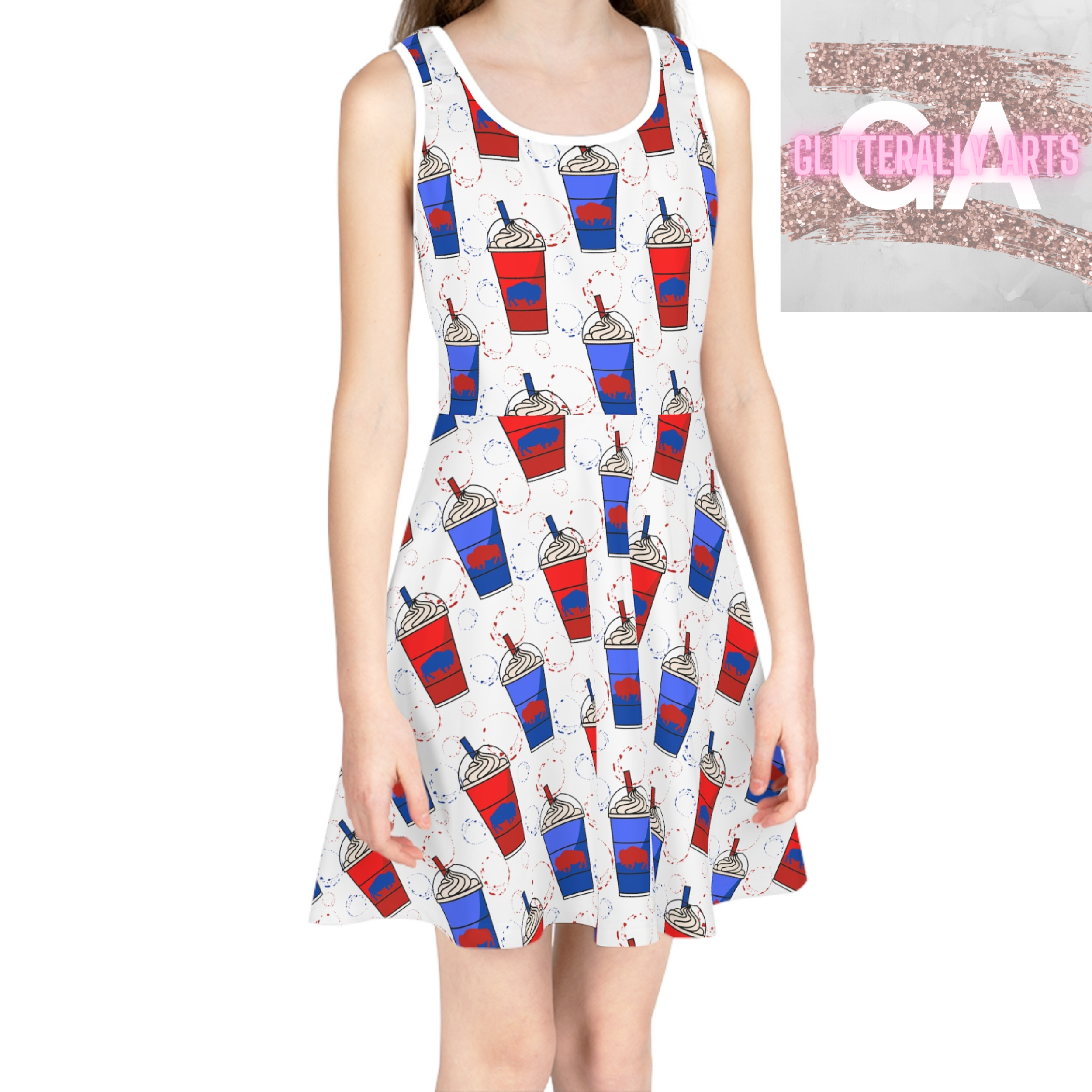 Buffalo Frap || Buffalo NY || Girls' Sleeveless Sundress (aop)