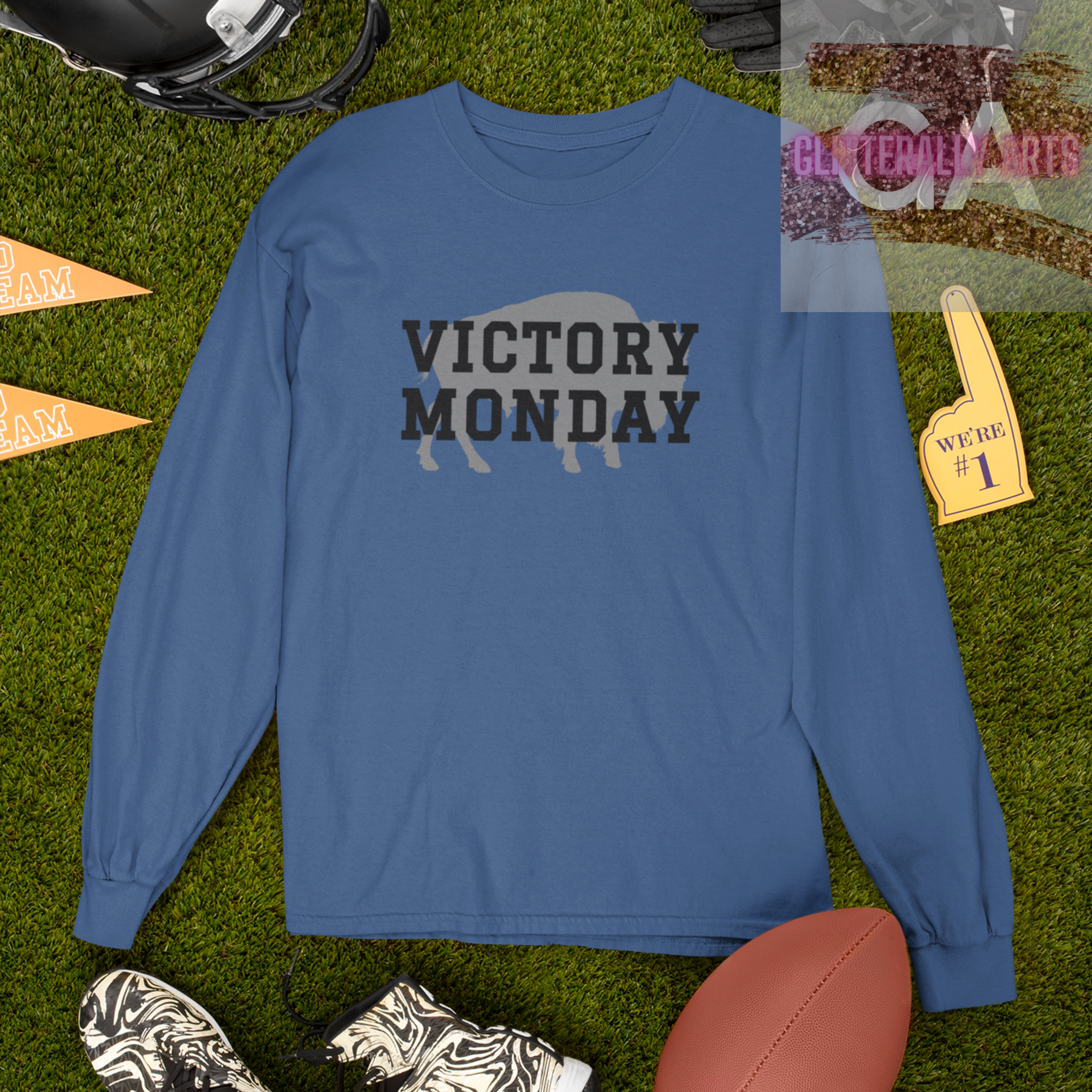 Victory Monday || Buffalo Football || Ultra Cotton Long Sleeve Tee