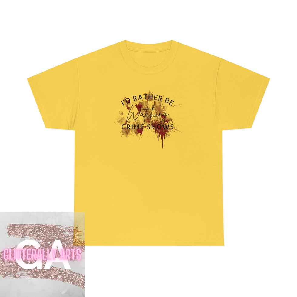 Thumbnail: Rather Be Watching Crime || Halloween apparel || Unisex Heavy Cotton Tee