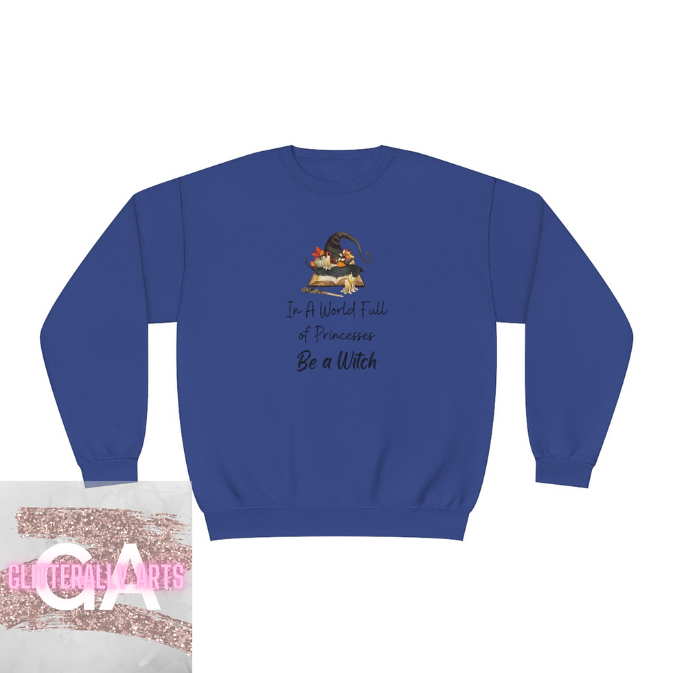 Thumbnail: Be a Witch ||Spooky Season Sweatshirt || Unisex NuBlend® Crewneck Sweatshirt