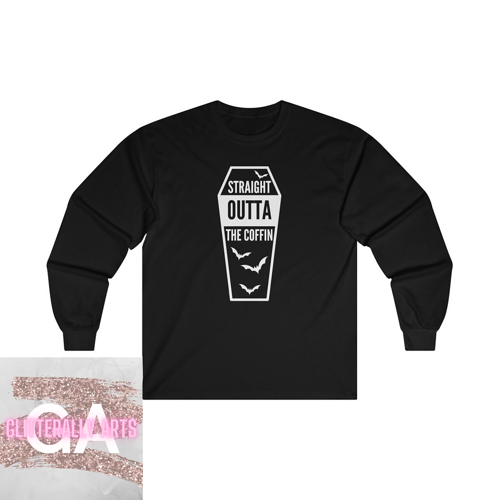 Thumbnail: Straight Outta The Coffin || Halloween apparel || Ultra Cotton Long Sleeve Tee