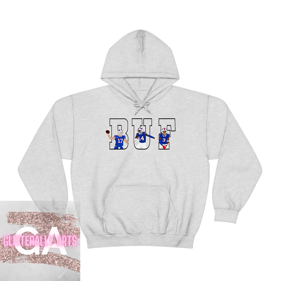 Thumbnail: BUF Football || Buffalo Apparel || Unisex Heavy Blend Hooded Sweatshirt