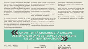 Carta de valores de la Cité Universitaire (traducida)