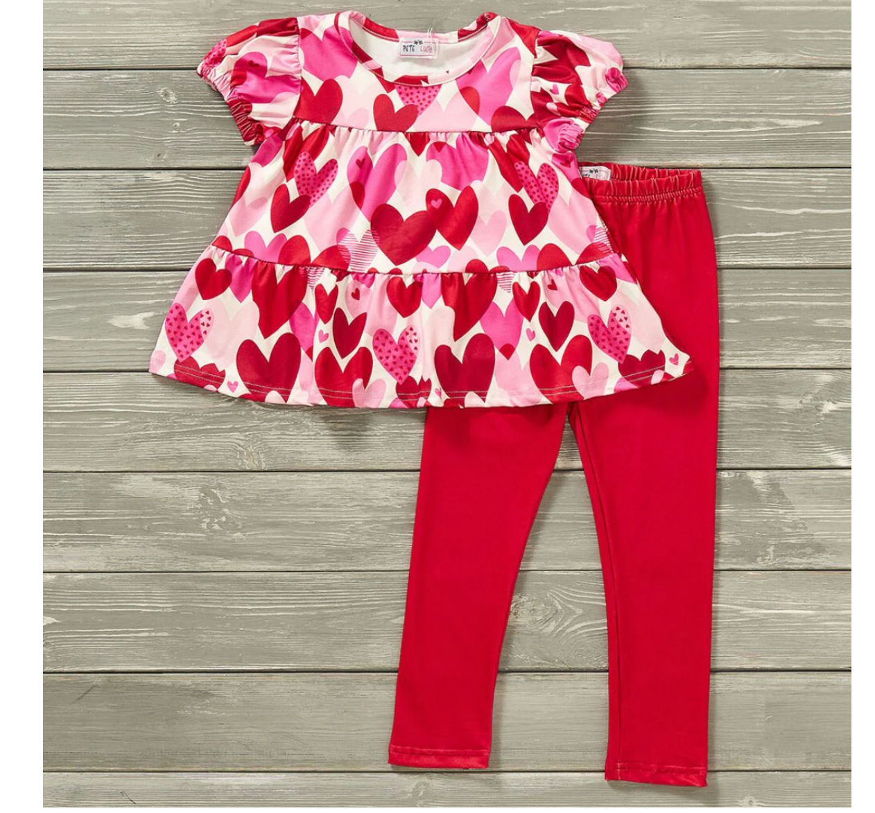 Valentine Vibes 2pc pant set (short sleeve )