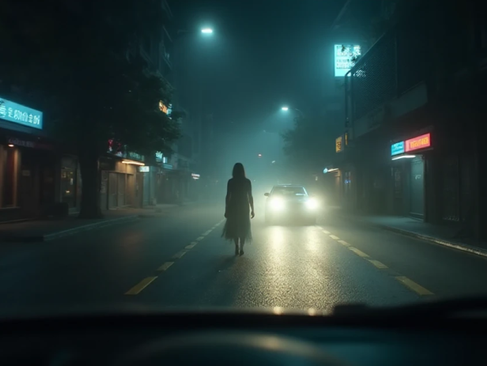 Vídeo de câmera veicular em Hong Kong registra suposta aparição fantasmagórica.