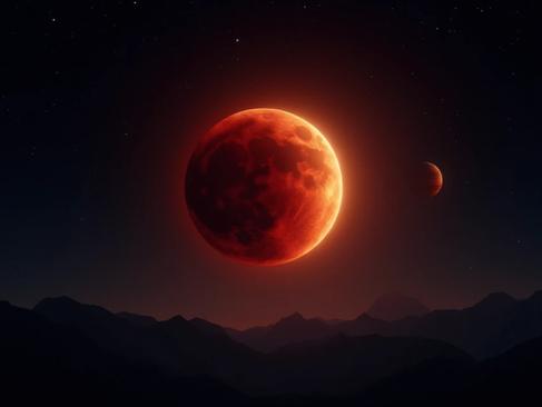 Eclipse Lunar Total e a “Lua de Sangue”: Saturno será o companheiro especial no céu noturno.