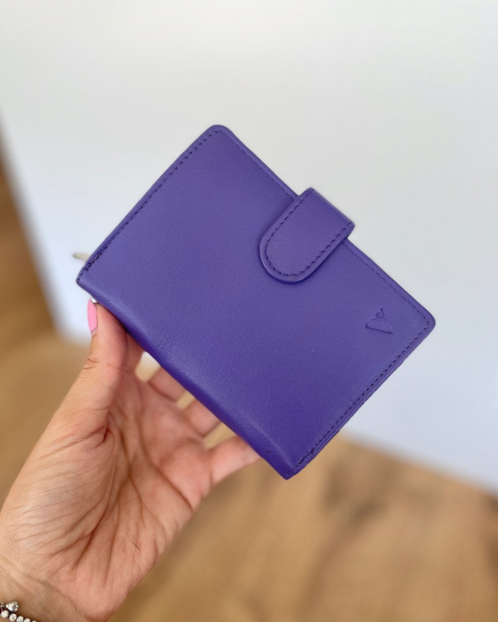 Miniatura: M06 - Portafoglio Medio Donna in Vera Pelle - Misure 12,5x9,5