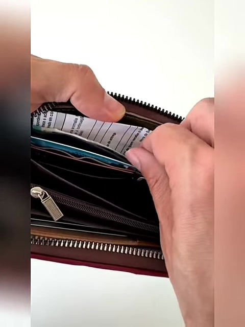 Miniatura: Portafoglio Donna L307 “Il Sottile Capiente” - Vera Pelle Intrecciata