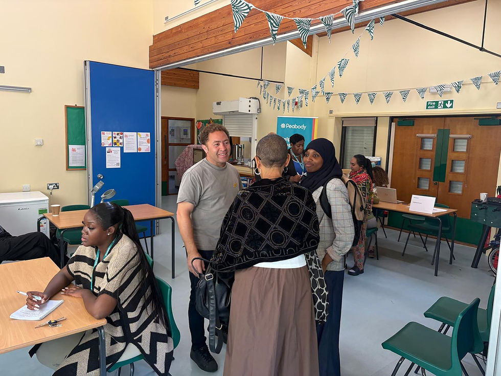 Great turnout for our Peabody residents' drop-in, organised with Cllr Aisha Abubakar. I joined Aisha and the North East London Peabody team, giving residents the chance to raise repairs and estate issues directly with the people who can act on them.