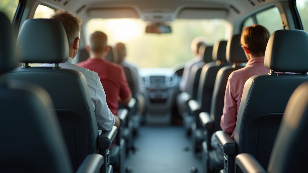 Close-up view of a senior-friendly vehicle interior with comfortable seating and safety handles