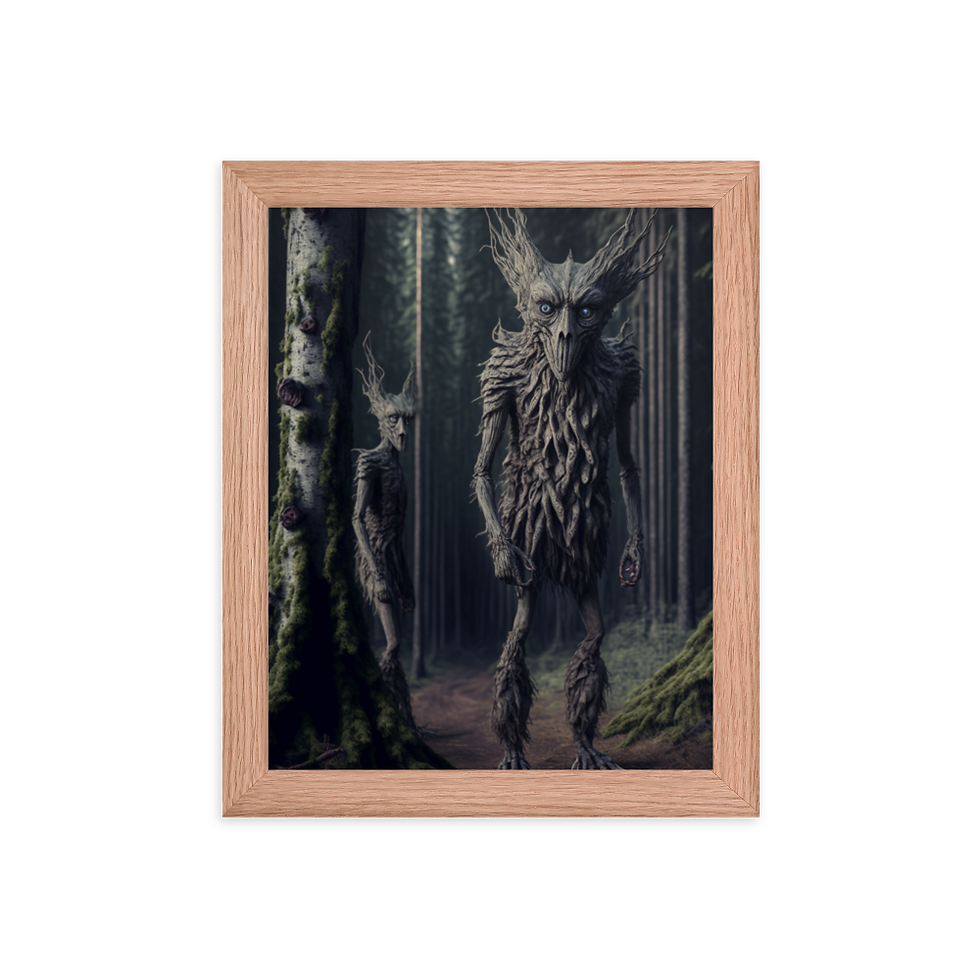 Thumbnail: New Hampshire: Wood Devils / Wood Devils of Coos County Framed Print