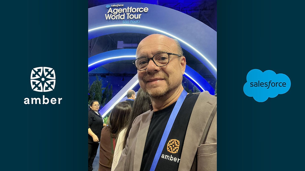 Uma selfie de José Correa, diretor de vendas da Amber, no evento Agentforce World Tour SP.