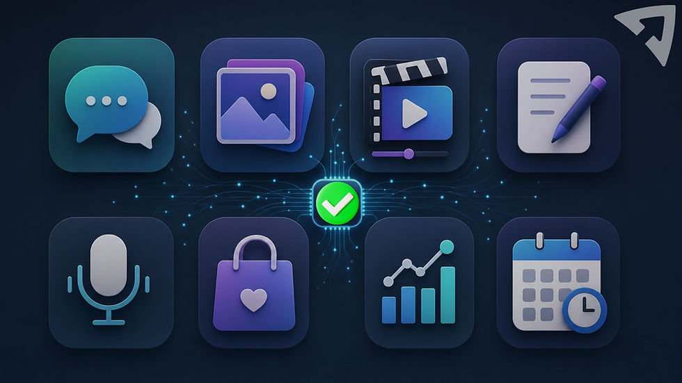 vários ícones de apps genéricos