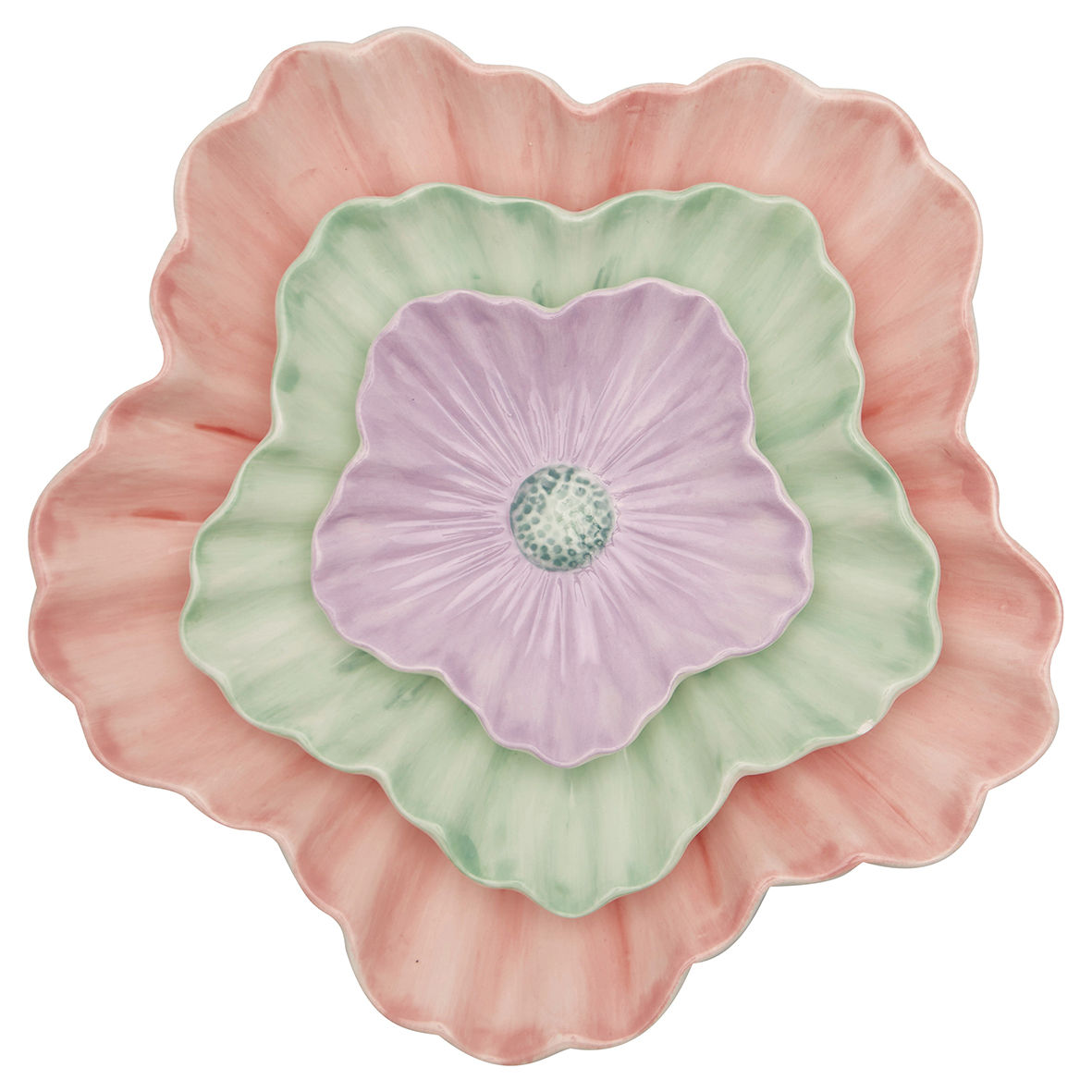 Tellerset Flower Pastel