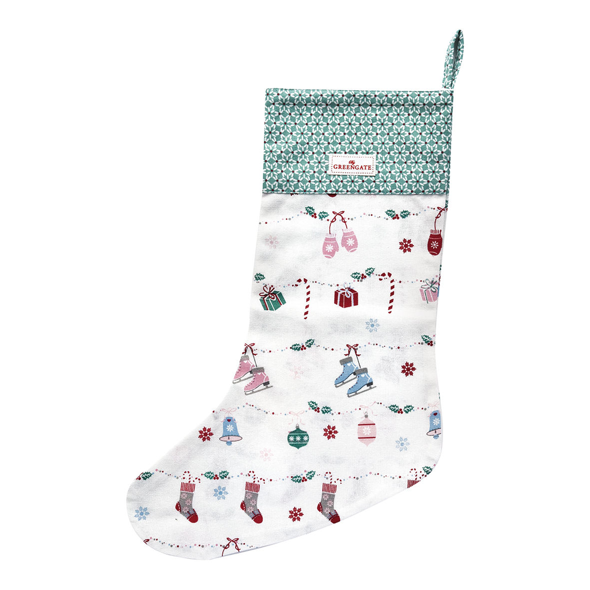 Weihnachtsstrumpf Jingle Bell white