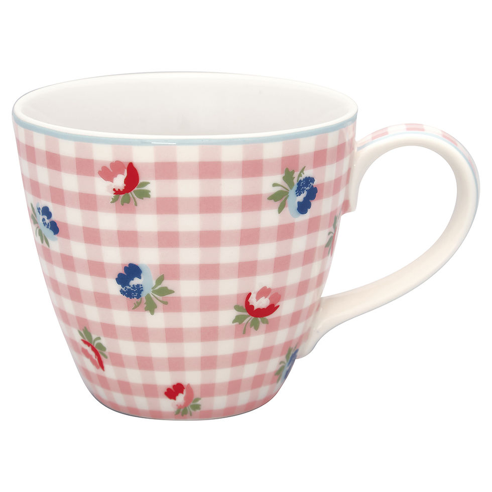 Mug Viola Check pale pink