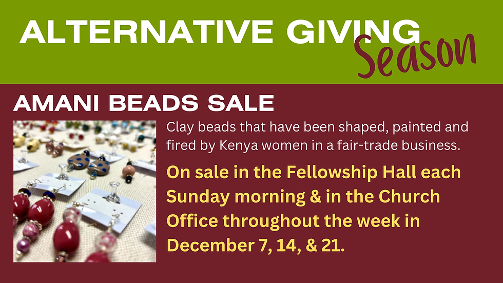 Alternative Giving: Amani Beads