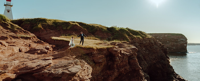 Elope on stunning cliffs on Prince Edward Island. Highest cliffs on PEI.