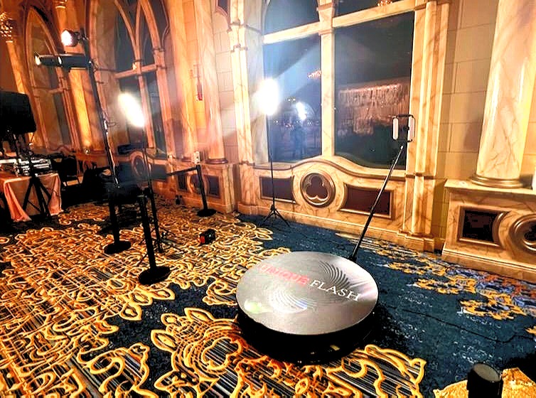 360 booth setup at an event venue