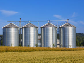 Silos on a farm